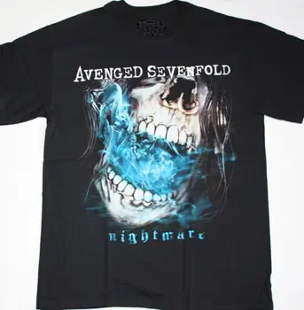 Реколта Черна риза Унисекс Avenged Sevenfold Nightmare с къс ръкав S-4XL AA1240
