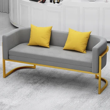 Ретро кожен диван в скандинавски стил и Минималистичен Кожен Луксозен диван Единична Преносим, ергономичен Хапки Мебелите за дневна Изображение 2