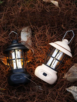 Ретро Навес Фенер Оформление на палатки Декоративни осветителни Тела Led осветление Малка нощна лампа Изображение 2