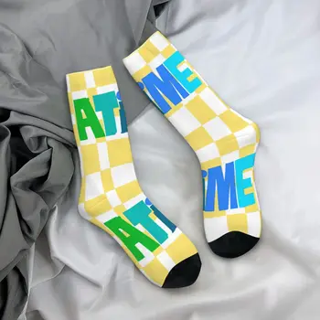 Ретро-чорапи, многоцветен шрифт, Потребителски чорапи Kawaii, Есенни нескользящие чорапи, дамски, мъжки, за джогинг, топли меки чорапи