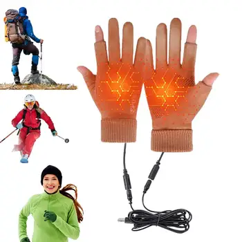 Ръкавици с USB нагряване за жени и мъже, ръкавици с USB-топъл, подвижни топли ръкавици, нескользящая топло за ръце, преносими ръкавици с топъл за лаптоп
