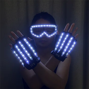 Ръкавици с мига на осветление, ръкавици с led подсветка, най-якото забавление за cosplay-костюмированной партита Изображение 2