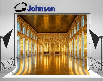санкт-Петербург русия Дворец Коридор златен фон Висококачествена Компютърна печат стенни декори