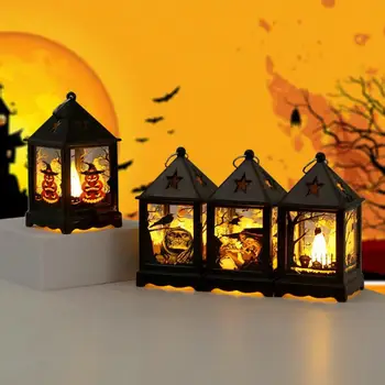 Светлина атмосфера на Хелоуин Led свещ Зловещо Реалистичен готин дизайн с орнаменти във формата на писалки Светлина на ужасите за Хелоуин