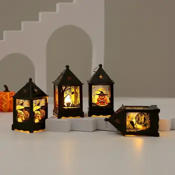 Светлина атмосфера на Хелоуин Led свещ Зловещо Реалистичен готин дизайн с орнаменти във формата на писалки Светлина на ужасите за Хелоуин Изображение 2