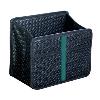 Сгъваема чанта-органайзер за съхранение на облегалката на столчето за кола Преносим кутия за съхранение кола от изкуствена кожа Изображение 2