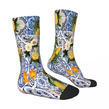 Сицилиански реколта чорапи в стил поп-арт мъжки дамски летни чорапи Harajuku Изображение 2