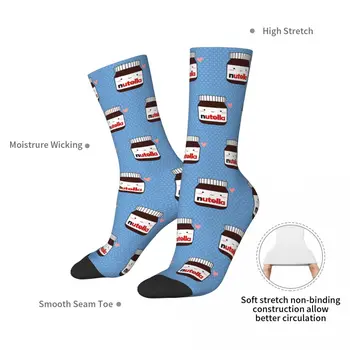 Сладки чорапи под формата на бутилки с нутеллой, Висококачествени чорапи Harajuku, всесезонни чорапи, аксесоари за унисекс подаръци Изображение 2