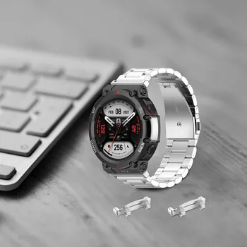 Смяна на съединители за адаптери за каишка за часовник за гривна Huami T-Rex 2 Аксесоар за закрепване на метални връзки Изображение 2