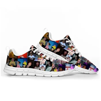 Спортни обувки Lil Пийп в стил хип-хоп Рапър за тийнейджъри, мъжки, дамски, Детски обувки, ежедневни обувки за двойки високо ниво, изработени по поръчка, Розова Изображение 2