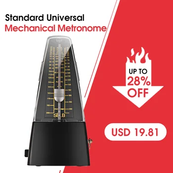 Стандартен Универсален механичен метроном ABS Материал за китара и цигулка, пиано басбарабана Инструмент за музикална практики за начинаещи