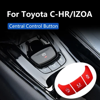 Стикер върху Бутона интериора на колата е от алуминиева сплав за Toyota C-HR IZOA, Авточасти, Аксесоари
