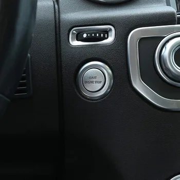 Стикер с кнопочным ключ стартиране на двигателя за LR4 Discovery 4 и Land Rover Range Rover Sport 2010-2013, сребрист Изображение 2