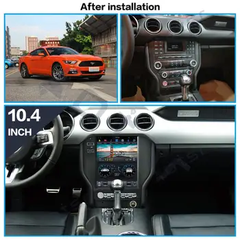 Стил Тесла вертикален екран на Android 9,0 Автомобилен Мултимедиен Плеър за Ford Mustang 2015-2019 GPS Navi Аудио стерео Радио главното устройство Изображение 2