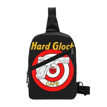 Стръмен твърд раница Глок Cafe Примка през рамо, мъжки пистолет с логото на САЩ, чанта през рамо за разходки с логото на пистолет