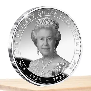 Събират монети, се събират сребърни монети, медальон на кралица Елизабет II, събиране на сувенирни монети Красива кралицата, нейно Величество кралицата на