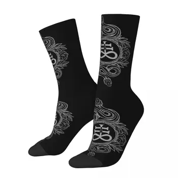 Тайнствената Змия дизайн, Левиатан, Кръст, Чорапи Сатана, Мъжки и дамски Зимни чорапи Harajuku
