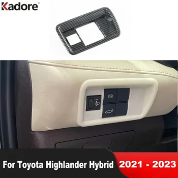 Тампон Капаци На Панела На Ключа На Лампата На Светлината На Автомобил Toyota Highlander Hybrid 2021 2022 2023 Аксесоари За Интериора, Изработени От Въглеродни Влакна