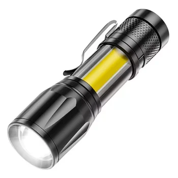 Телескопична Скоба За Дръжки От Алуминиева Сплав Фенерче 513 Mini Zoom Cob Страничната Светлина Подарък Usb Зареждане на Светъл Преносими LED