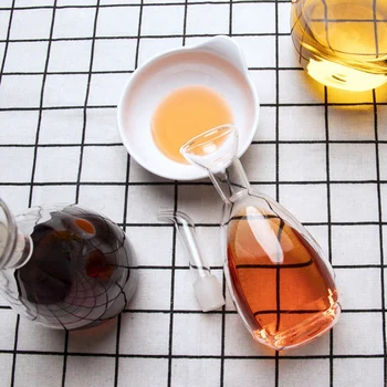 Тенджера за масло borosilicate на стъкло, кухненска бутилка за подправки, креативна тенджера за соев сос Изображение 2