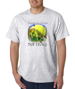 Тениска Bayside американска продукция, Най-горещото време на годината - софтбольный топката с дълъг ръкав