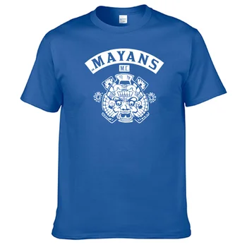 Тениска Mayans Mc Унисекс от 100% памук Мъжки Дамски Тениска N03 Изображение 2