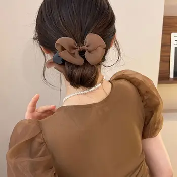 Тъканта на Окото Шнола за коса с лък В Корейски стил За момичета с лък под формата на Раци