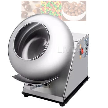 Търговска машина за нанасяне на покритие върху шоколад, бадеми, лешници-с функция за електрическо отопление, машина за нанасяне на покритие върху арахисовый захар