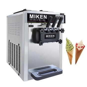 Търговска машина за приготвяне на мек сладолед, Настолни Сладолед Машина за продажба на сладки оръжие от неръждаема стомана Изображение 2
