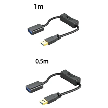 Удлинительный Кабел USB3.0 С Ключа Директен Корона За USB Вентилатор Led Лампа За Запис на данни на захранващия Кабел 0.5 M Лесен За използване
