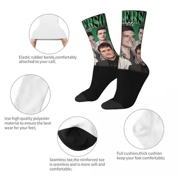 Удобни чорапи унисекс, ретро-контрабандно продукт Josh Hutcherson, супер меки спортни чорапи за всички сезони Изображение 2