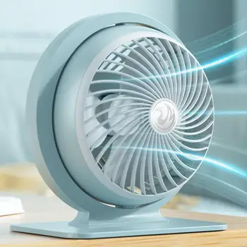 Фен циркулятора въздух Тих персонален вентилатор в спалнята Малък охлаждащ настолен вентилатор Силен вятър USB Мини-конвекция на въздуха за къмпинг в общежитието Изображение 2