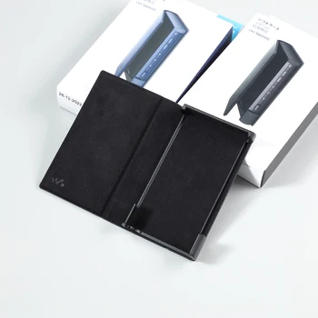 Флип калъф от естествена кожа с панти капак за Walkman на Sony NW-A300 series NW-A306 NW-A307