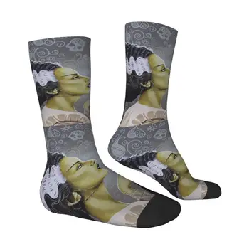 Флирт в стил Харадзюку, Чорапи Булката на Франкенщайн, Мъжки, Дамски чорапи с 3D печат, Филм на ужасите за Хелоуин, Баскетболни спортни чорапи Изображение 2