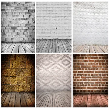 Художествена тъкан SHUOZHIKE, Реколта тухлени стени, Дървен под, декори за фотография, Графити, Студиен подпори DCR-12