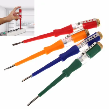 Цветна тест писалка Преносима плоски отвертки, електрически инструменти и осветителни тела устройство 4XFD