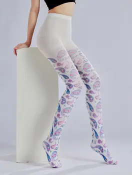 Цветни чорапогащници с шарките на Petzley, основни чорапи с шарени Luxury Sense, лесно можете да съчетавате с индивидуалните колготками Изображение 2