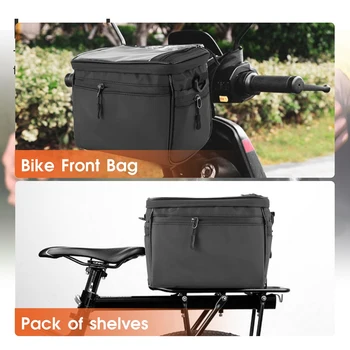 Чанта за кормилото на мотора, мултифункционален водоустойчив предната чанта за велосипед, чанта за каране на велосипед рамка, поясная чанта, аксесоари за колоездене Изображение 2