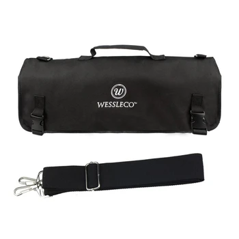 Чанта за ножове WESSLECO, найлонова чанта за готвач с 8 джоба за кухненски аксесоари, преносими калъф за ножове, държач за