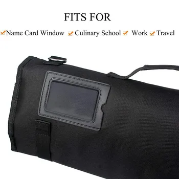 Чанта за ножове WESSLECO, найлонова чанта за готвач с 8 джоба за кухненски аксесоари, преносими калъф за ножове, държач за Изображение 2
