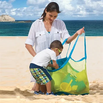 Чантата е Много голяма Мрежа чанта за съхранение на всички всячины на открито Окото плажна чанта Класическа модерна чанта за съхранение на детски играчки за гмуркане Изображение 2