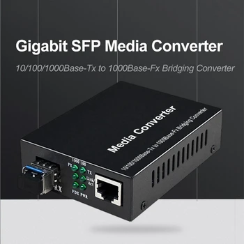 Черно конвертор SFP-влакна Метален конвертор SFP-влакна SFP 10/100/1000 м Ethernet Конвертор Transceiver е Съвместим с