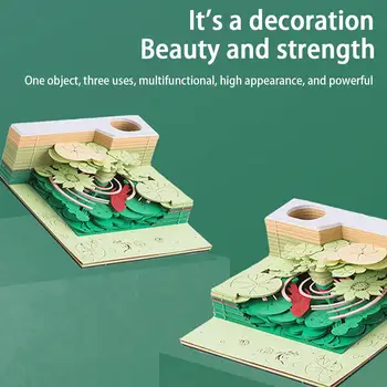Честит Златен Шаран 3D Хартия Реколта В Китайски Стил Сетчатое Произведение Червена Сълза Дърворезба, Ръчно Книгата на Хартия Творчески Постит Забележка T8S8 Изображение 2