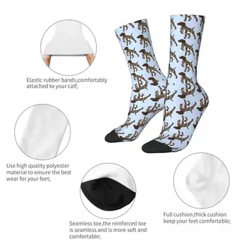 Чорапи All Seasons Crew, сладки чорапи с немски короткошерстным пойнтером, модни дълги чорапи в стил хип-хоп в стил харадзюку за мъже и жени, подаръци Изображение 2