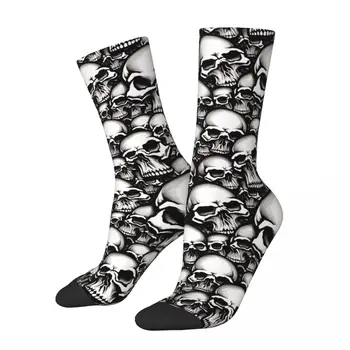 Чорапи Skulls Just Skulls в стила на черепа, чорапи до средата на прасците с 3D принтом за момчета и момичета