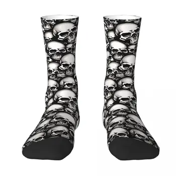 Чорапи Skulls Just Skulls в стила на черепа, чорапи до средата на прасците с 3D принтом за момчета и момичета Изображение 2