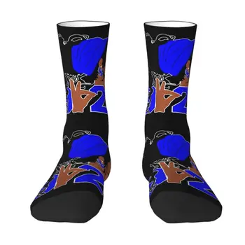 Чорапи Zeta Phi Beta със забавна принтом за мъже и жени, Разтеглив летни Есенно-зимни чорапи за екипажа