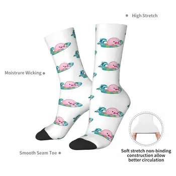 Чорапи за Сърфиране Blobfish Harajuku, Висококачествени Чорапи, Всесезонни Чорапи, Аксесоари за Подарък на Мъж или Жена за Рожден Ден Изображение 2