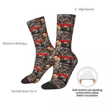 Чорапи-Колаж на Адриан Монка Harajuku, Абсорбиращи Потта Чорапи, Всесезонни Чорапи, Аксесоари за Мъже, Подарък за Жена за Рожден Ден Изображение 2