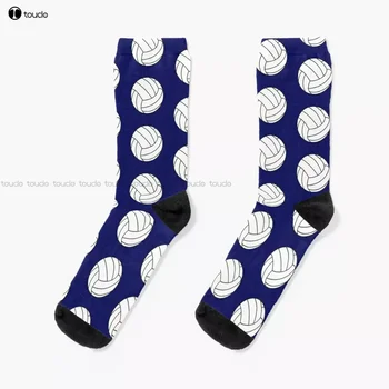 Чорапи с волейбольным модел (версия 1), Персонализирани, обичай Унисекс Чорапи за възрастни, юноши, младежи, дигитален печат 360 °, подарък градинска дрехи по поръчка